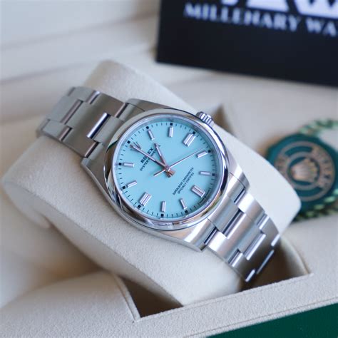 rolex oyster perpetual 36mm turquoise blue|rolex op 36 blue.